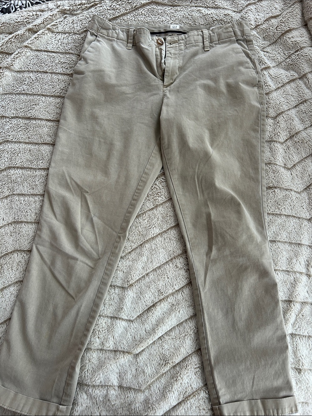 GAP Beige Straight-Leg Chino Pants